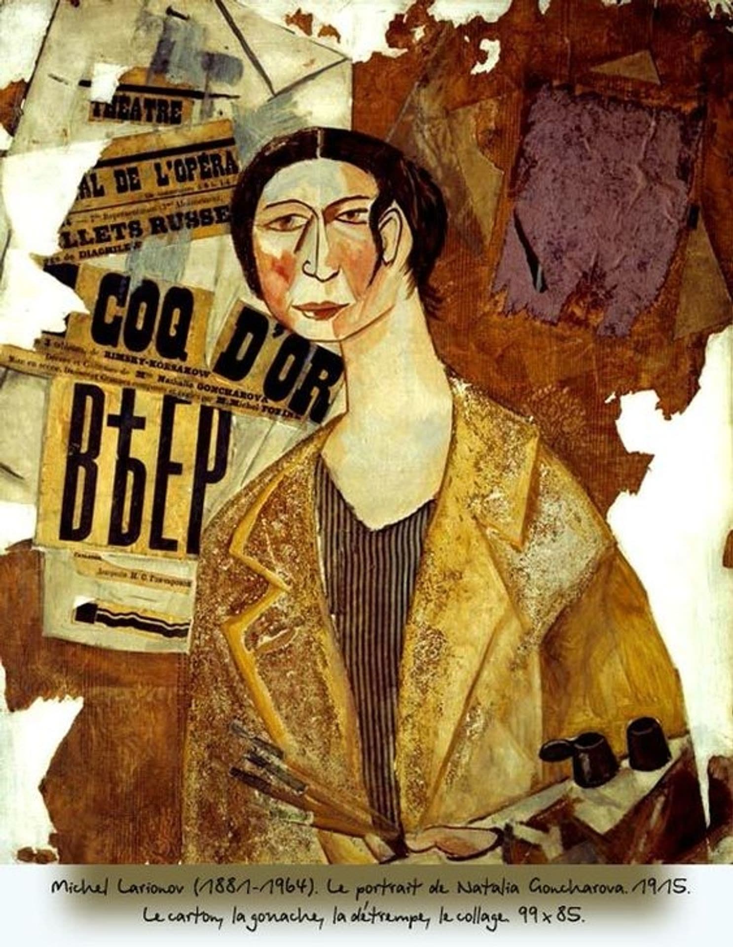 One of the source paintings — an artwork by Natalia Goncharova and Mikhail Larionov