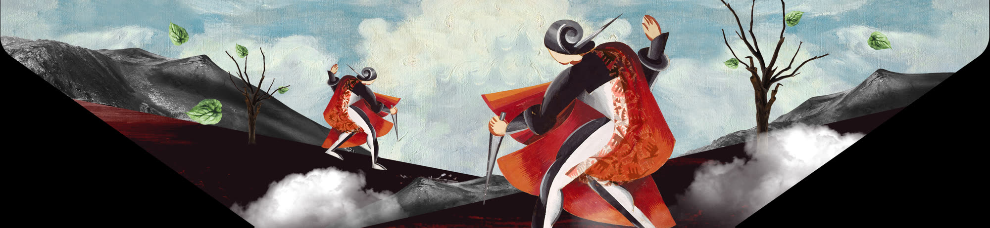 Full-screen artwork with the knights for the Eurovision stage screens