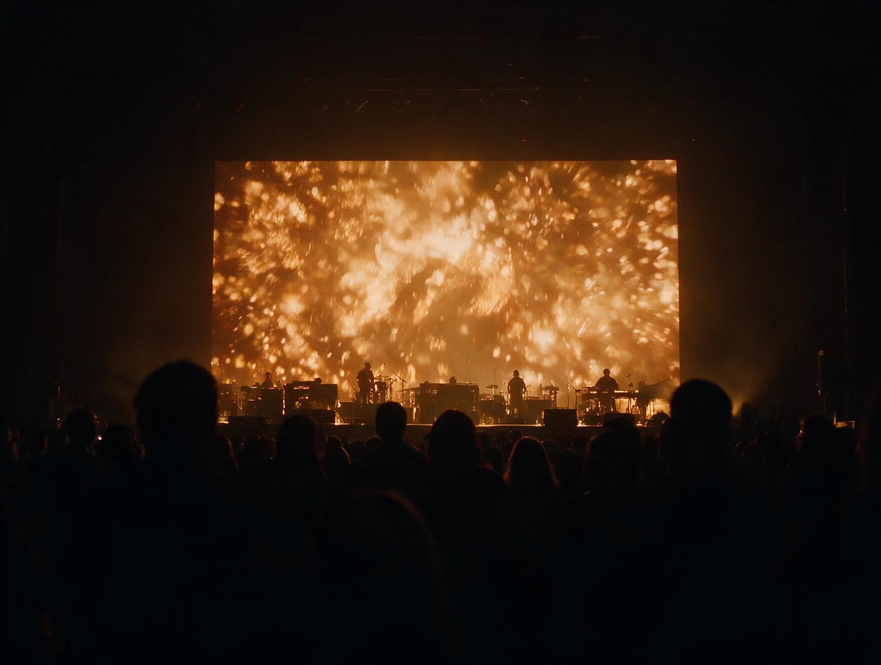 The visuals on stage during Bogdan Kiyashko's concert