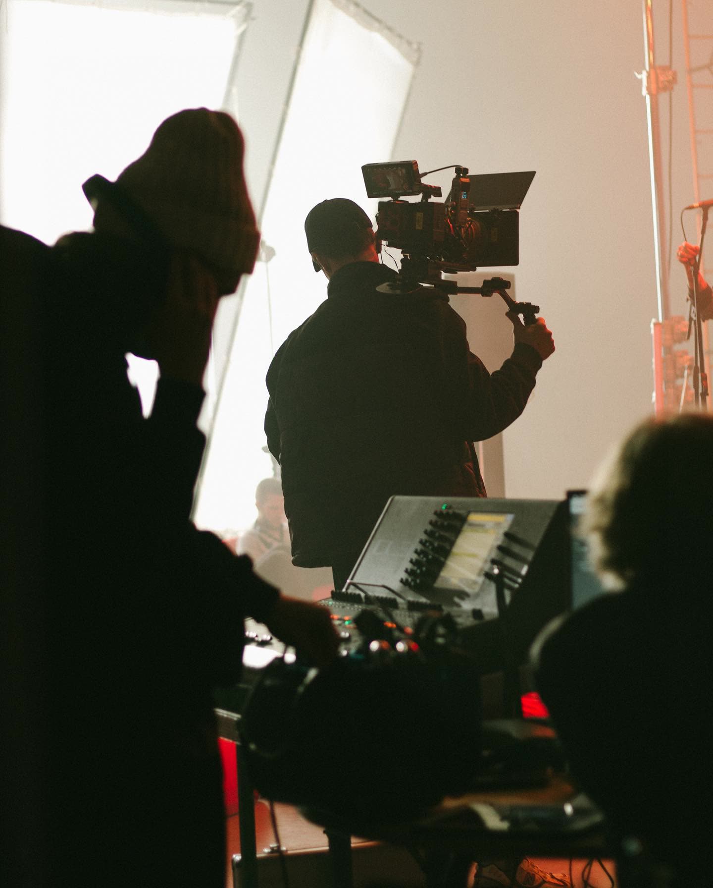 Levi's Music Project — on set of the final show, with the sound engineers