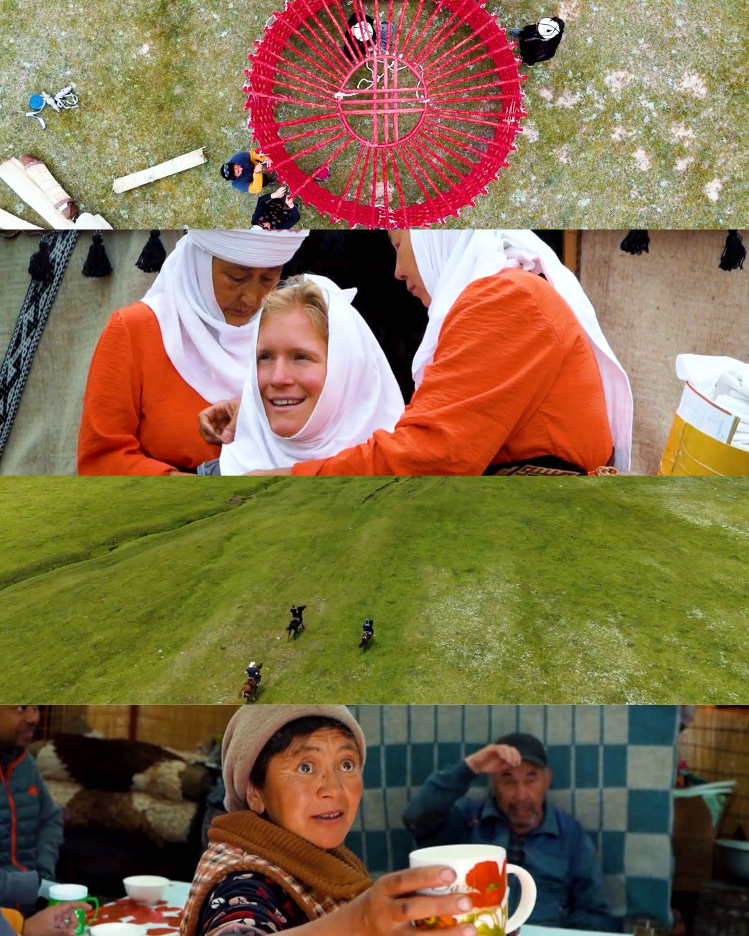 Documentary stills from the tour The Way of the Nomad