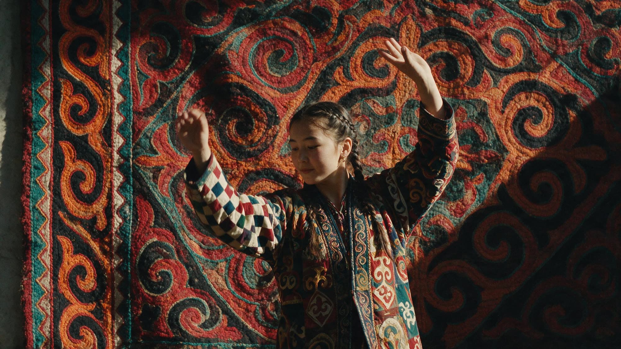 The Way of the Nomad — a dancer during the tour in Kyrgyzstan